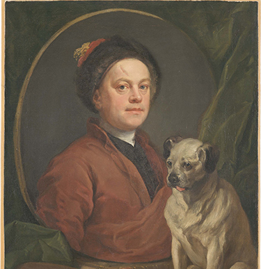 William Hogarth, The Painter and his Pug, 1745